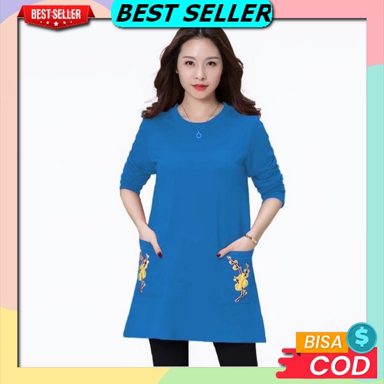 Blouse Wanita Motif Casual Korean Style Baju Atasan Wanita Hem Cewek Bahan Katun Depan Kancing Hidup