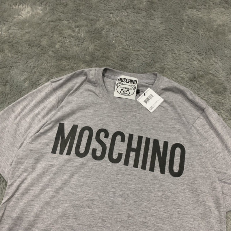 Kaos Tshirt Moschino Basic Grey Mirror