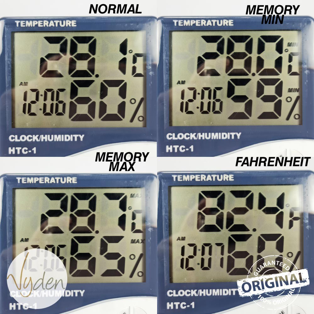 HTC1 HTC-1 Thermometer Hygrometer Digital Termometer Pengukur Suhu Kelembaban MURAH