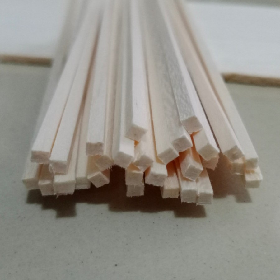 5PCS 6x6 Balsa stik 6mm x 6mm x 1meter  balsa stick kayu maket