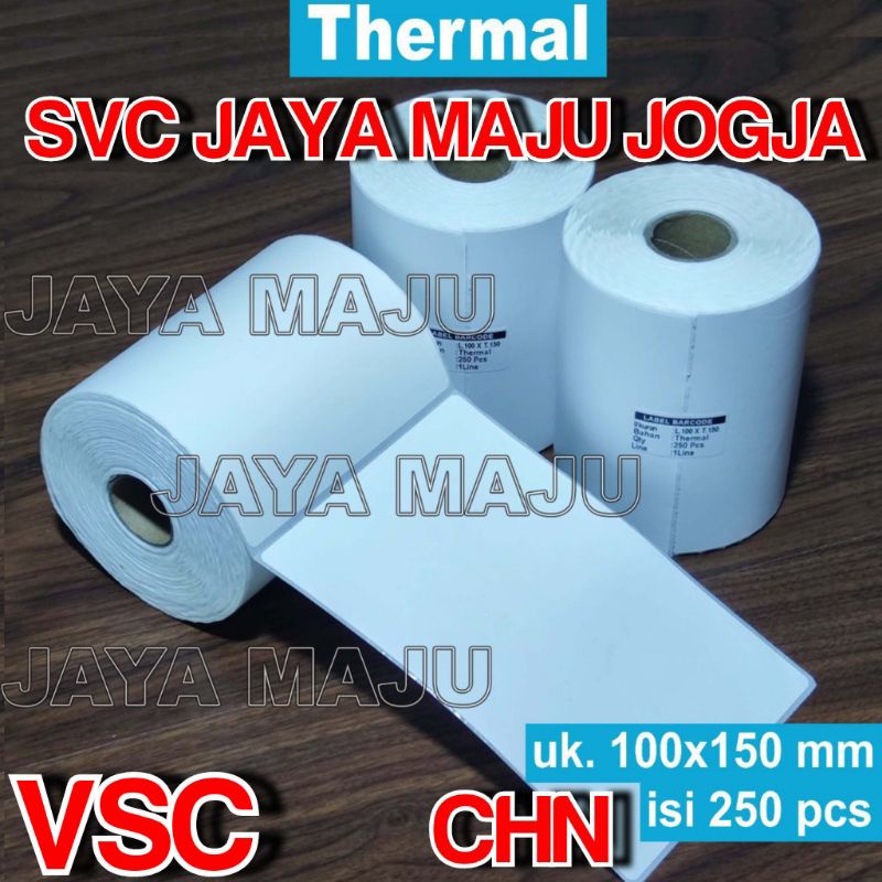 [ VSC ]  100 X 150 - 1 LINE  THERMAL  IMPORT  CHN - FACE OUT - ISI 250 PCS  ||  CORE  1"  ||  LABEL 