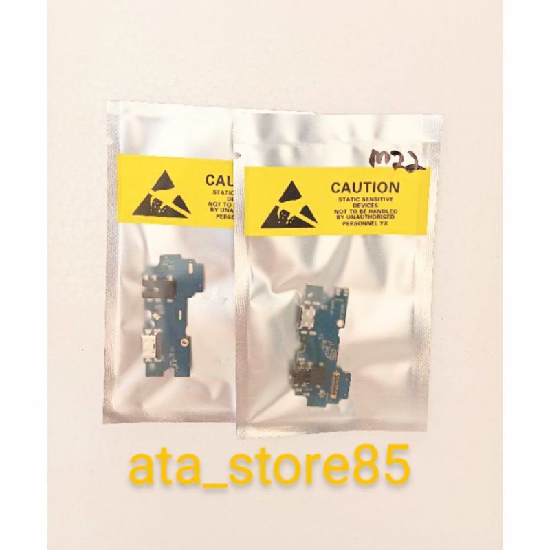 Papan Charger Samsung M22 PCB UI+Mic Connector Charger Board Konektor Cas Flexible Flexibel Carger Original