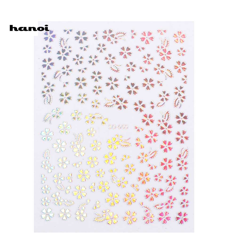 Han_stiker Kuku Motif Laser Untuk Nail Art / Manicure