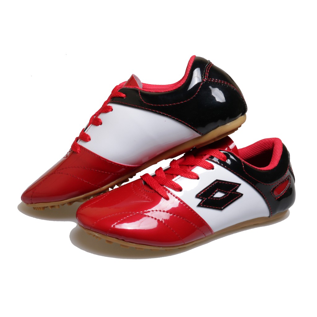 Sepatu Futsal Anak BM-05 Sepatu Olahraga futsal putsal Anak Laki Laki Merah Kulit Asli