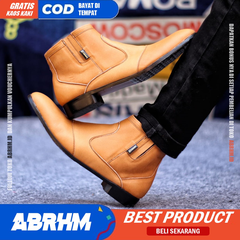 ABRHM X FOX Sepatu Formal Pria Sepatu Pria Casual Pantofel Sepatu Kasual Oxford Kerja Kantor Kuliah Kondangan Gaya Keren Kekinian Original Murah Terlaris