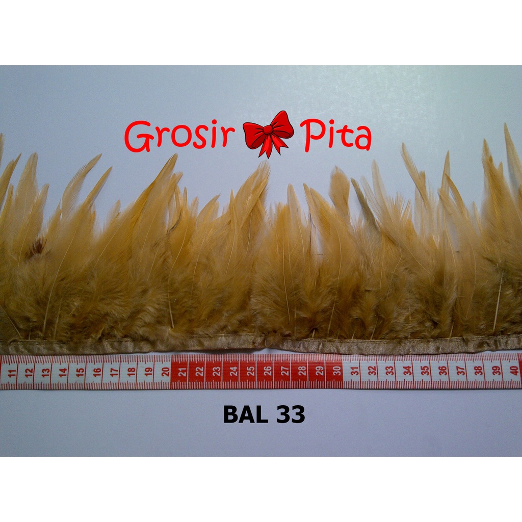 (1 yard) Bulu Ayam Lancip BAL 33 | Bulu Hias | Toko Bahan Craft | Grosir Pita