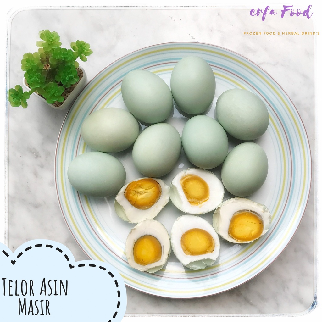 

Telur Asin Masir isi 9 / Telor Asin Siap Santap / Erfa Food Homemade