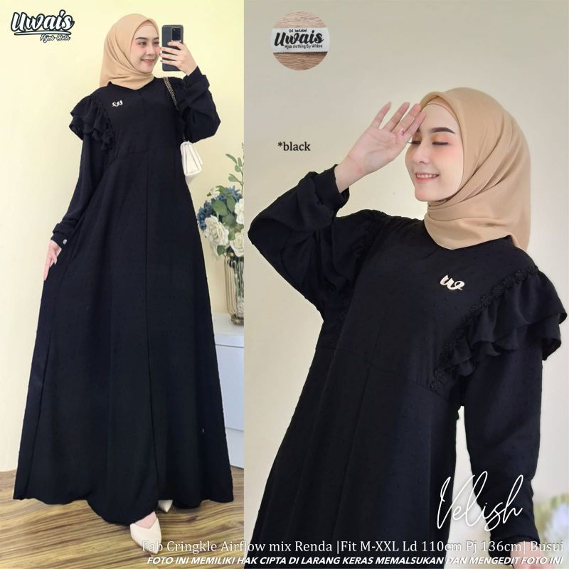 velish + maura gamis terbaru original uwais