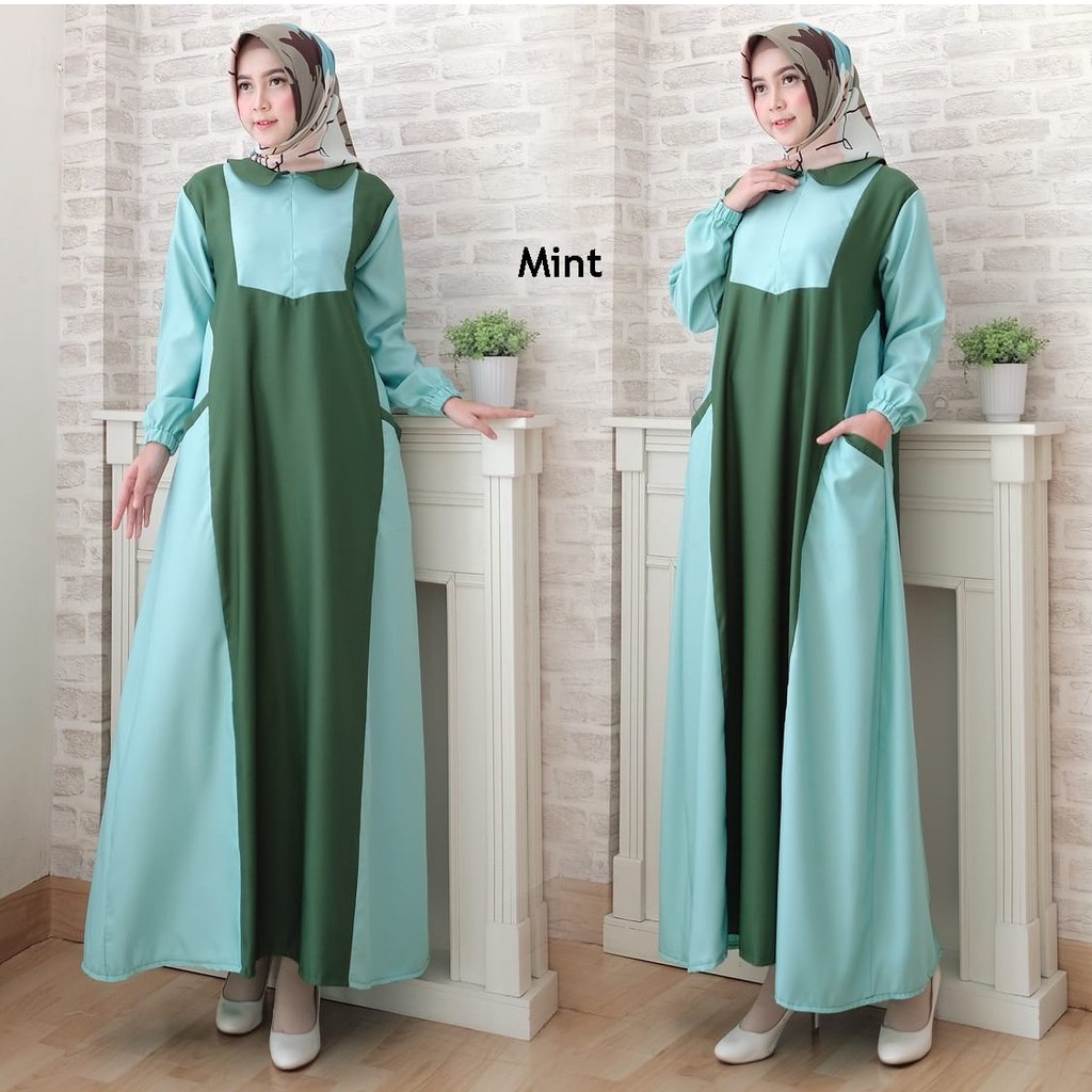 HOPYLOVY - Gamis Modern Jessy maxi  (Real pic)