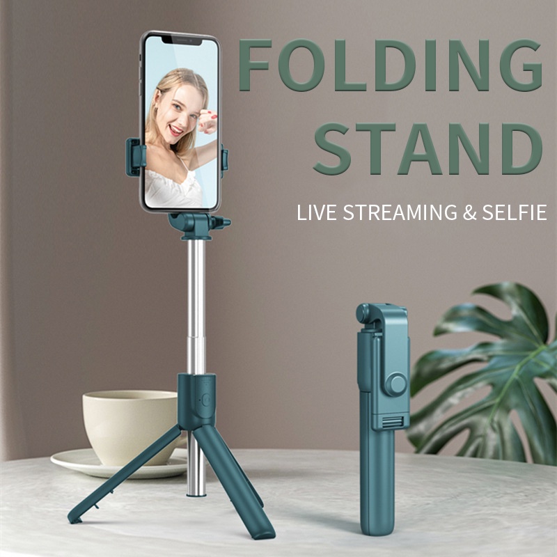 Selfie Stick Tongsis Bluetooth Tripod Stand HolderRemote 3 in 1