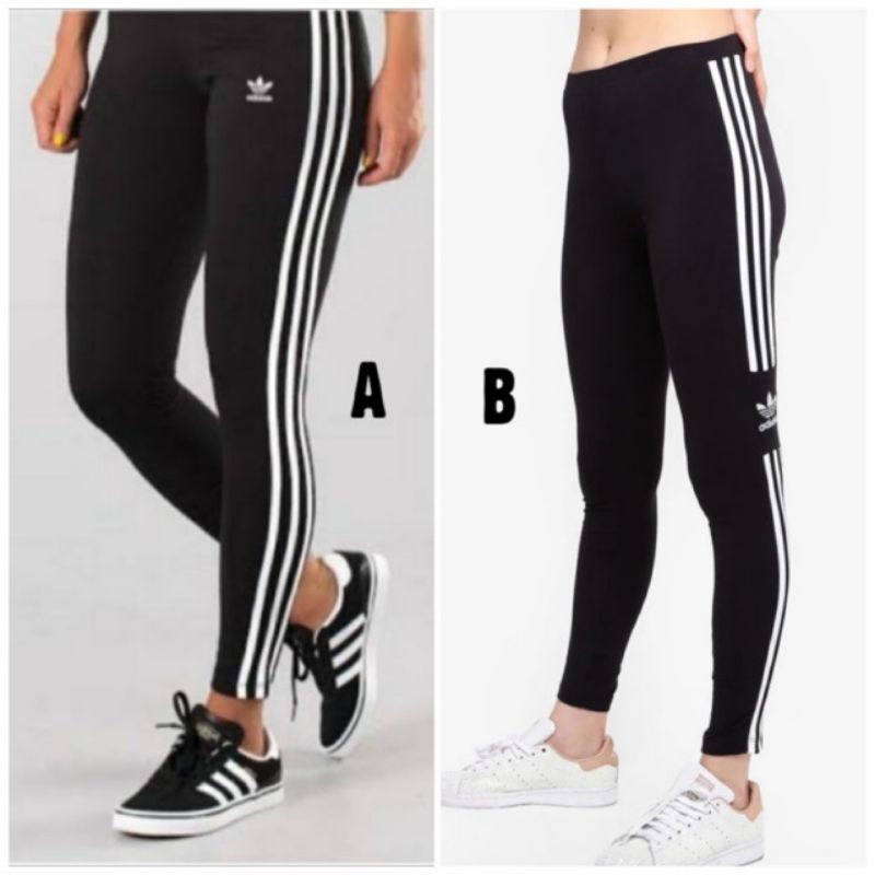 CELANA OLAHRAGA WANITA LEGING GARIS GARIS LEGGING SENAM AEROBIC ZUMBA YOGA FITNES GYM