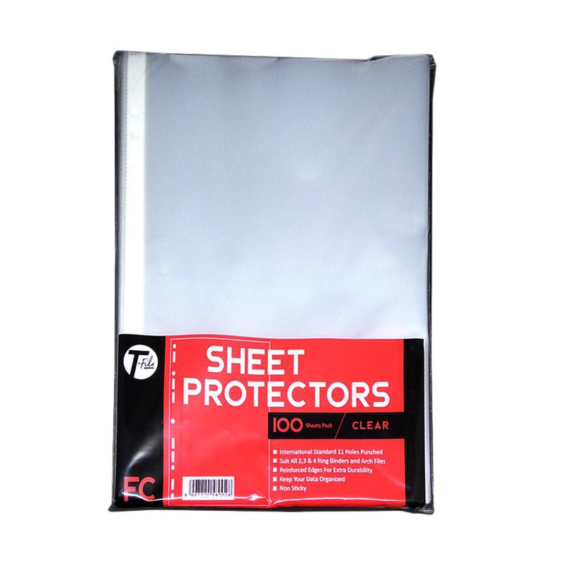 

T-FILE Clear Sheet Protector File [1 pak-100 Sheets] - FOLIO
