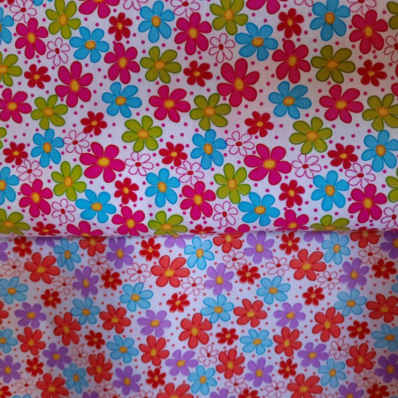 Kain Katun meteran Motif Bunga