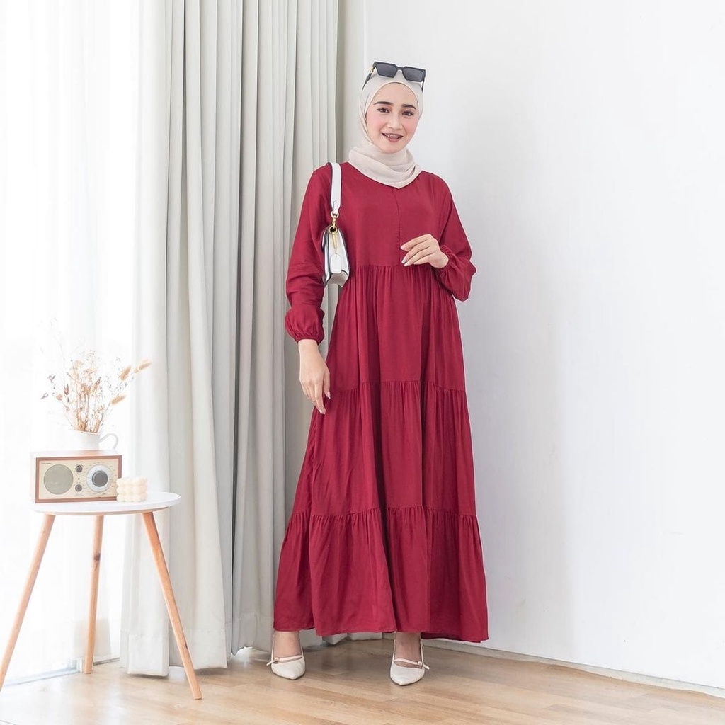 Jasmine dress | gamis wanita | gamis murah | dress polos | dress murah wanita