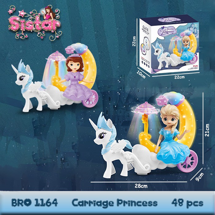 PROMO BRO1164 Bro1546 BRO1557 Boneka Putri Princess Sofia Frozen Kereta Kuda Kencana Dancing Mainan Perempuan SISTAR