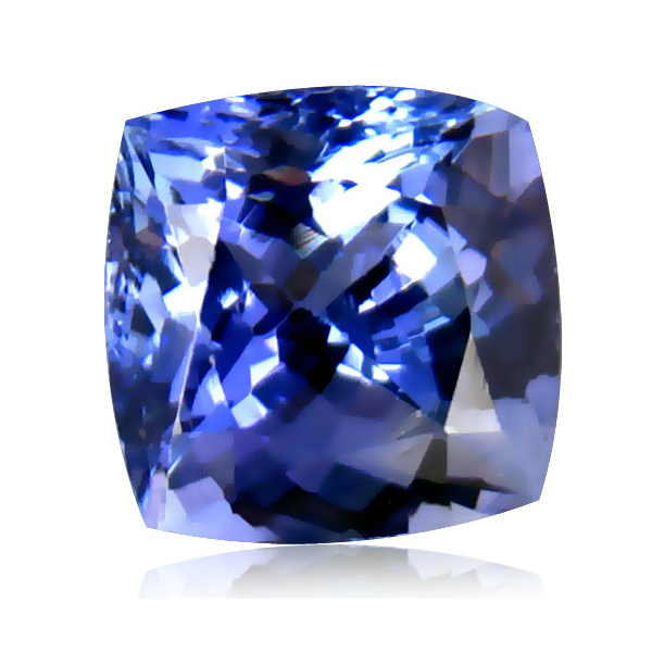 Certified Cushion 2.19ct Natural Bluish Violet &quot;D&quot; Block TANZANITE Tanzania TZ115