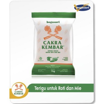 Tepung Terigu Cakra Kembar Kemasan 1kg Bogasari Dus Isi 12