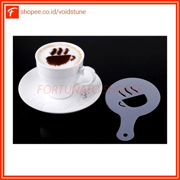 Cetakan Busa Foam Kopi Latte Art 16 PCS JJYE01 White Grab Medan