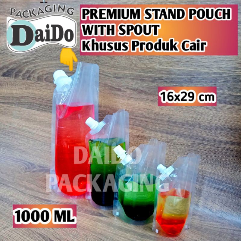SPOUT PACK KPACK 1LITER POUCH CAIRAN KEMASAN MINUMAN JUS SUSU MINYAK