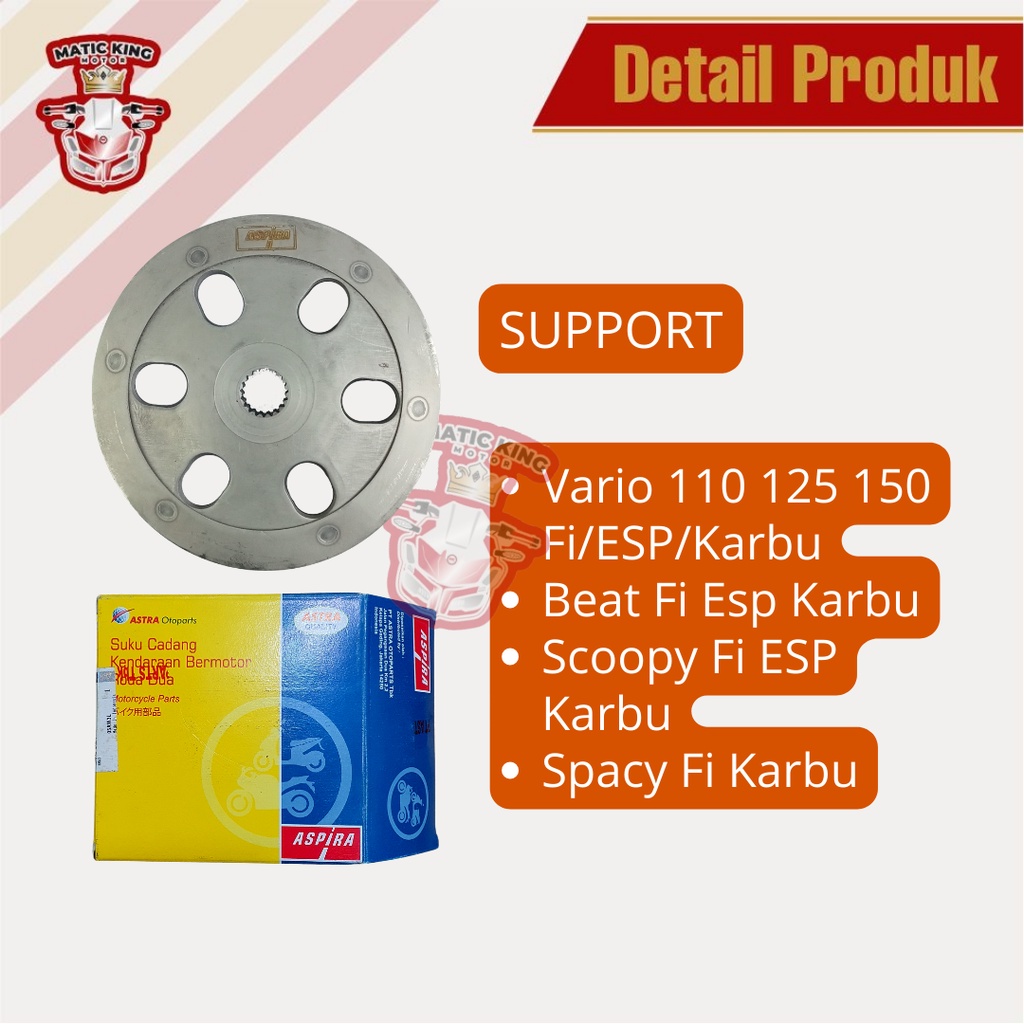 Mangkok Rumah Kampas Ganda kopling Beat Scoopy Spacy Vario Fi ESP POP 110 H2-22100-K16-1700 asli Aspira Astra Otoparts