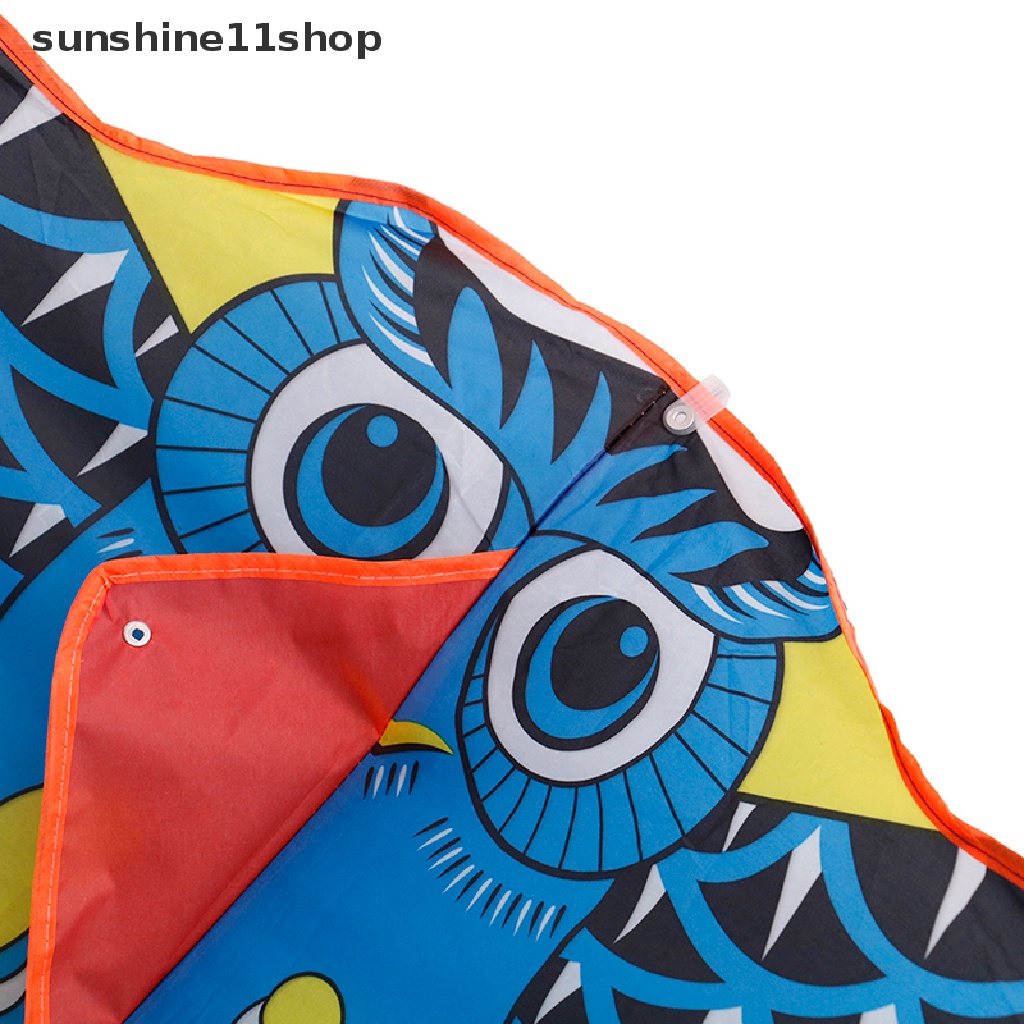 Sho 1Pc Layang-Layang Lipat Motif Kartun Burung Hantu Untuk outdoor