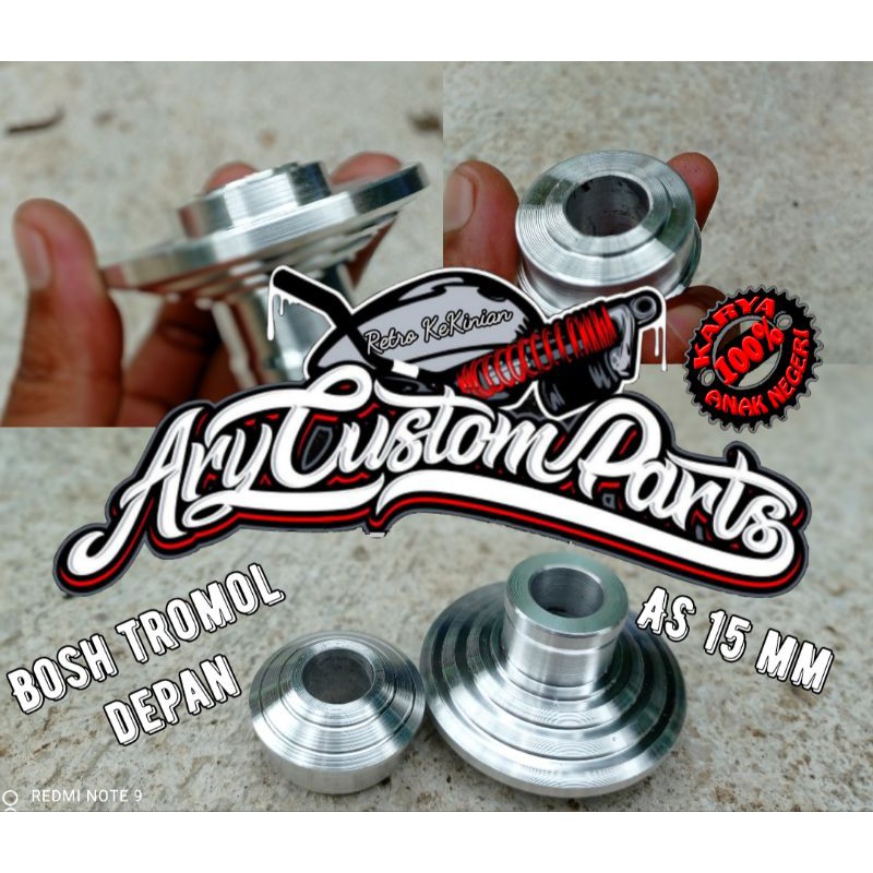 bosh bos tromol depan belakang shok ninja pnp velg RCB tromol D-Tracker Scorpio Tiger Megapro gl pro