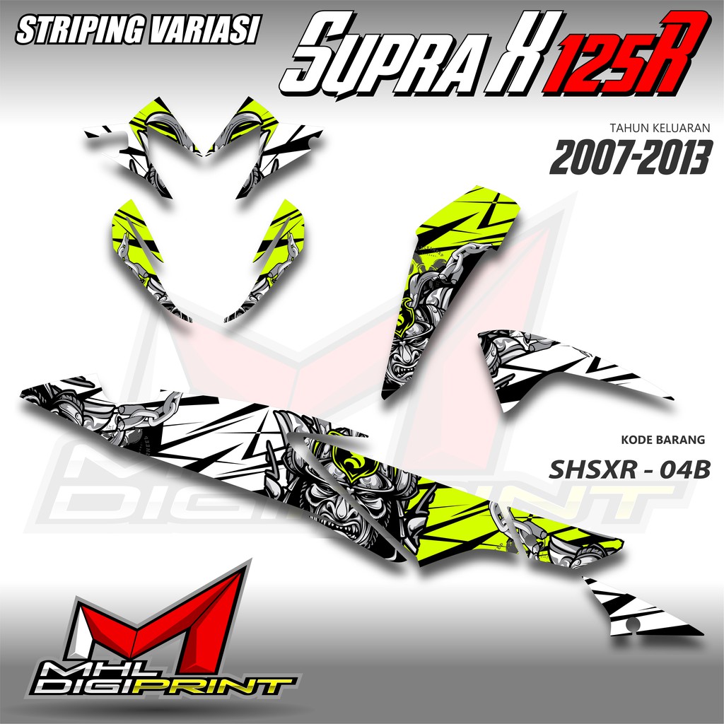 STRIPING VARIASI SUPRA X 125R - STIKER SUPRA X 125 BATMAN - SHSXR 04