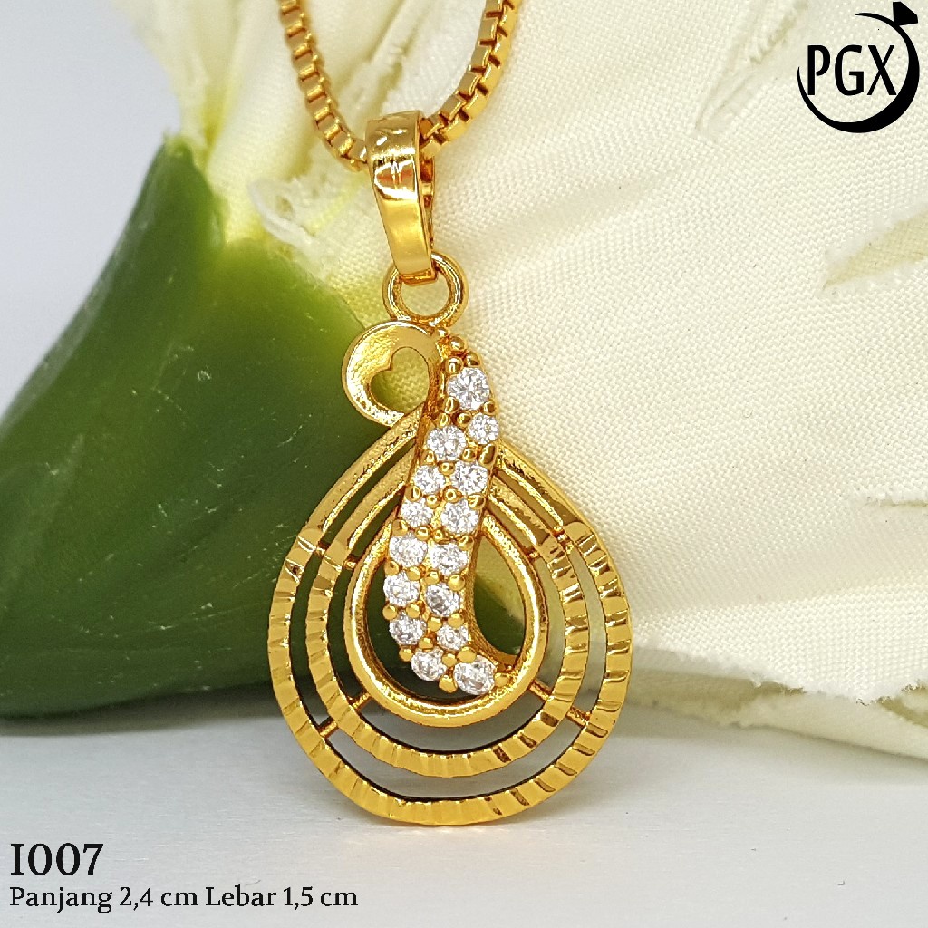 PGX Liontin Kalung Xuping Wanita Aksesoris Fashion Perhiasan Lapis Emas  - I007