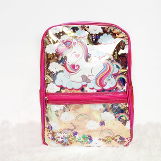  Tas  Ransel Sekolah Anak Perempuan Hologram  Unicorn  Shake 