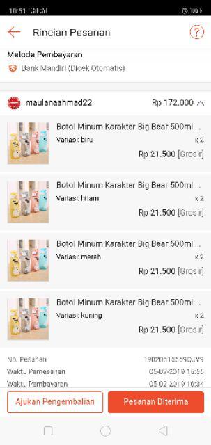[cod] Botol Minum Big Bear 500ml