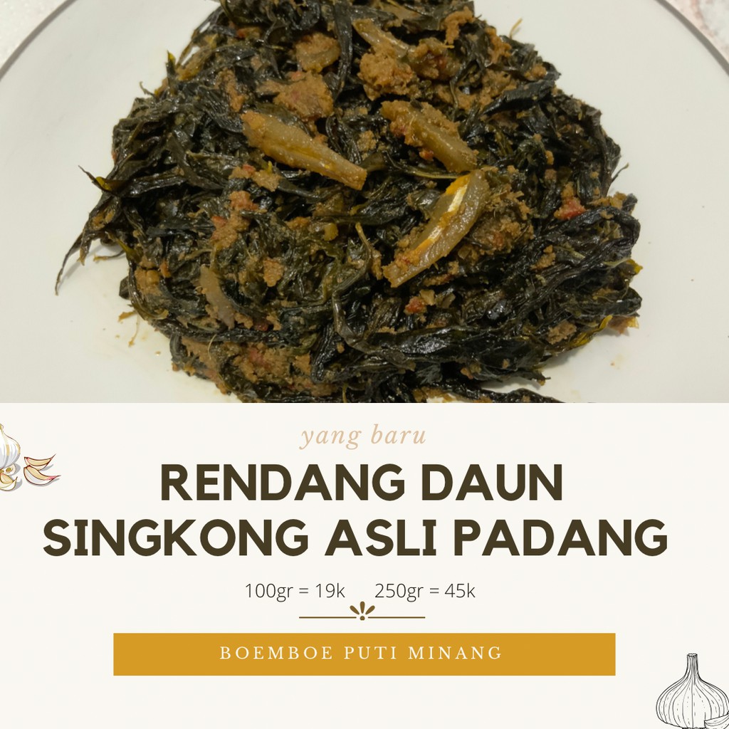 

(100gr) Rendang Daun Singkong dan Teri 100% Asli Padang_Premium Quality