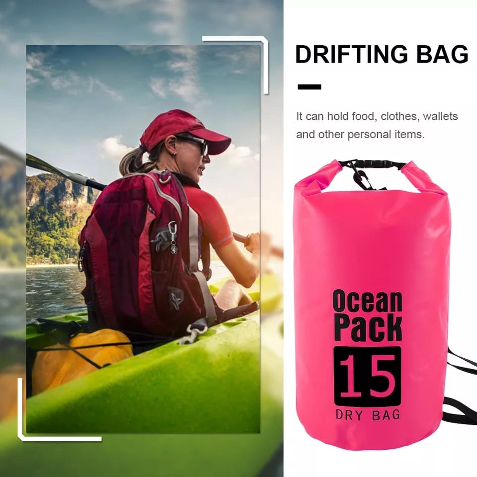 OCEAN PACK DRYBAG WATERPROOF TAS ANTI AIR 15L / 15 LITER  &lt; ADA 2 TALI  &gt;