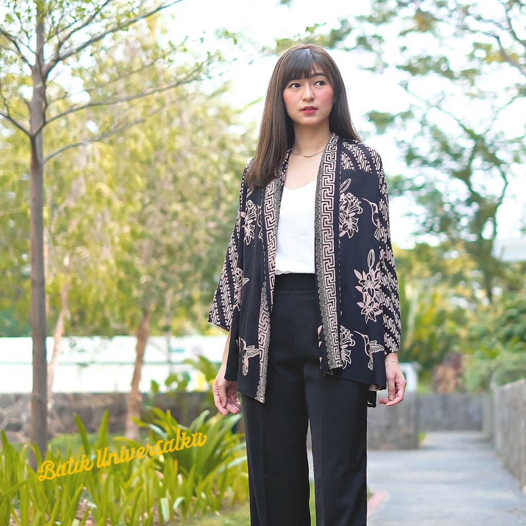 BATIK UNIVERSALKU - Cardigan batik motif Parang Hummingbird