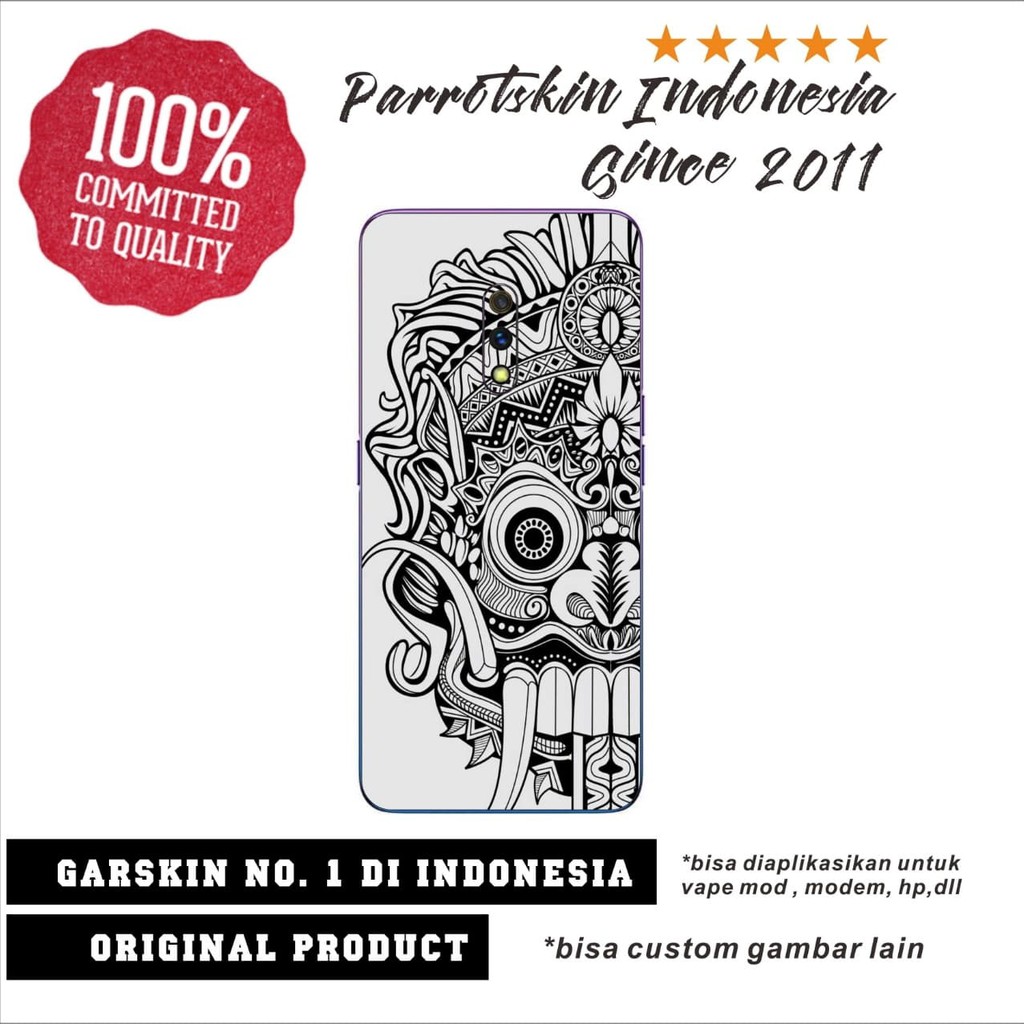 Garskin skin Protector realme x anti gores back case Reog bali