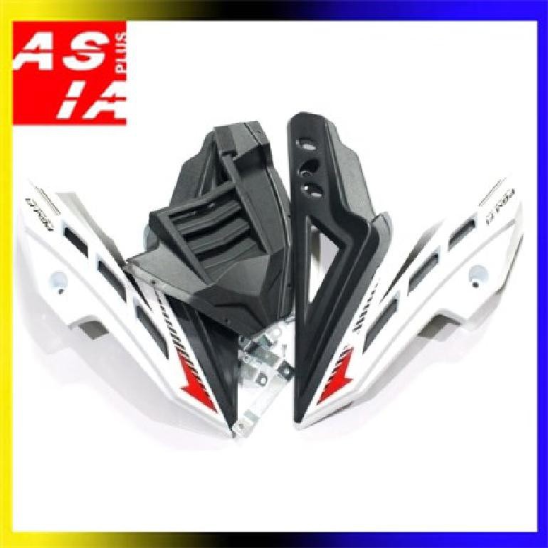 VARIASI TUTUP MESIN MOTOR MEGA PRO NEW PUTIH