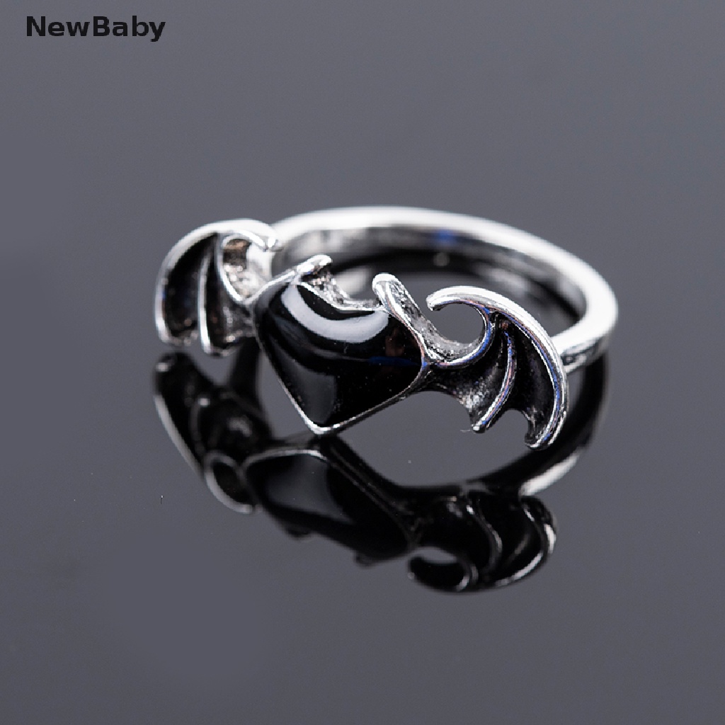 Newbaby Soul Cincin Wanita Desain Hatisayap Iblis Untuk Pestahadiah