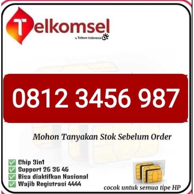 Nomorcantik simpati 11 digit 08123456789,08123456987