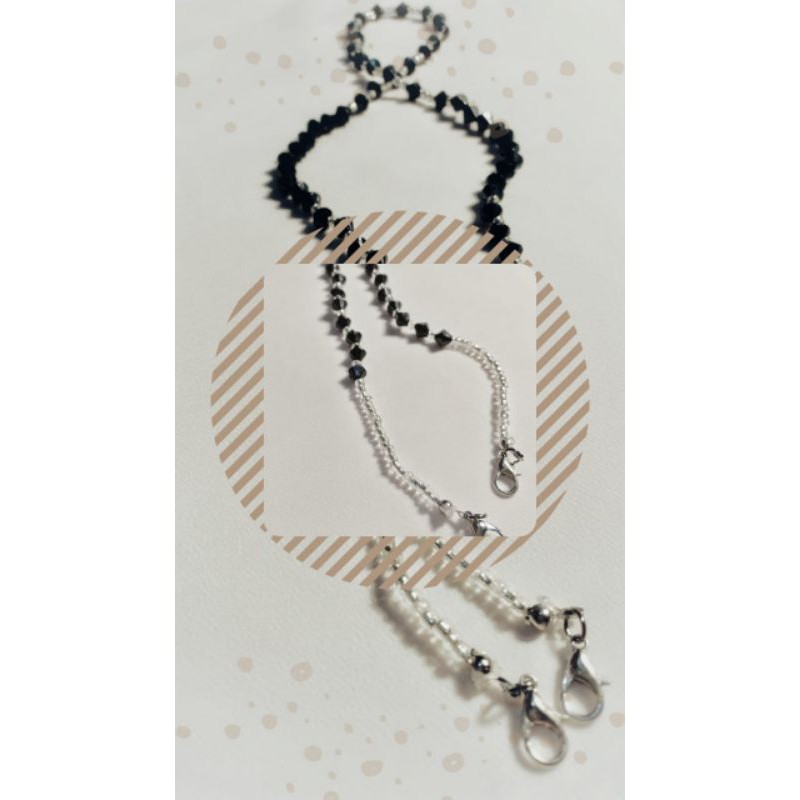 Strap Masker Monochrome / Strap Masker manik-manik