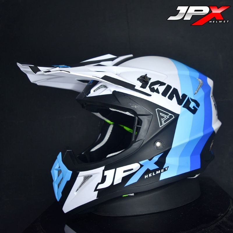 Jual HELM JPX CROSS X37 WHITE DOFF ORI HELM CROSS JPX PUTIH DOFF HELM