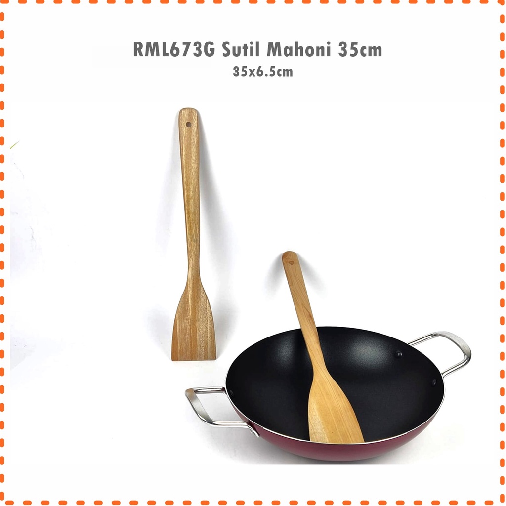 Sutil/Spatula/Sodet Kayu Mahoni &amp; Sonokeling 35cm &amp; 45cm