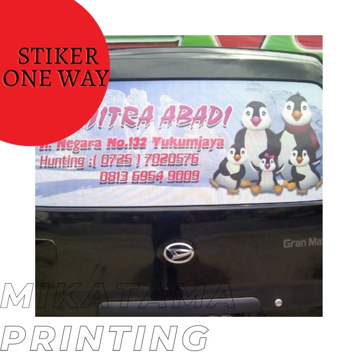 Cetak Stiker One Way Untuk Mobil