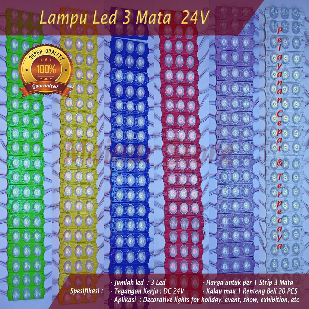 Lampu LED Module 3 Watt 24V LED Modul 3 Mata Besar