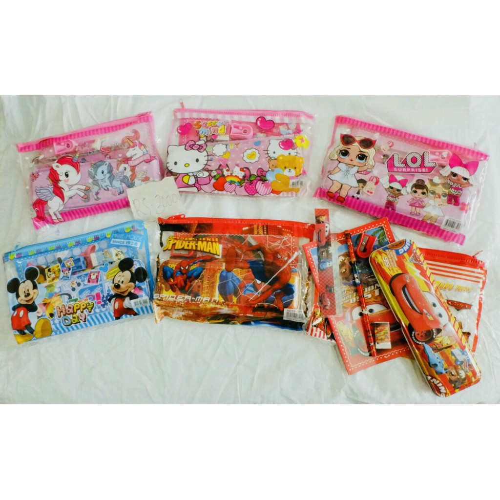 

Stationery Set Kaleng Pensil Komplet Dengan Isi Kode RS 3000 Pencil Case LOL Unicorn Spiderman Cars