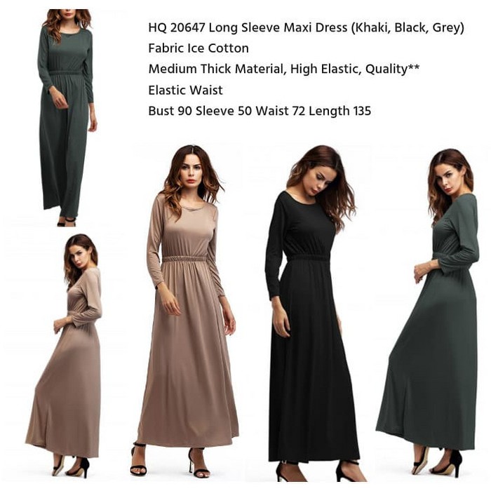 maxi dress casual long sleeve