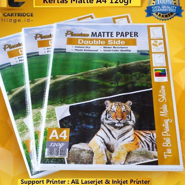 

Termurah Kertas Art paper Matte Double Side Premium A4 120 gsm 50 lbr Foto Mate terbaik