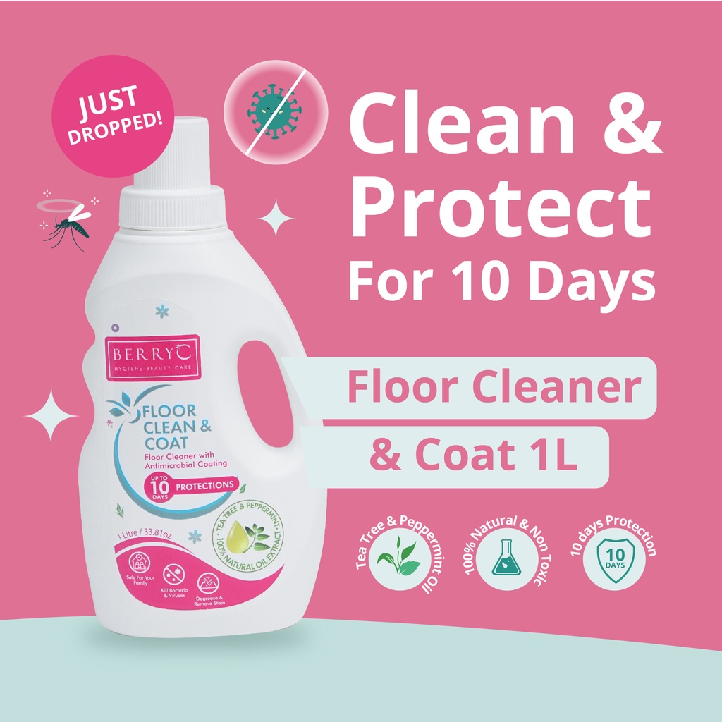 BerryC Berry C Floor Clean &amp; Coat / Cairan Pembersih Lantai Anti Bakteri