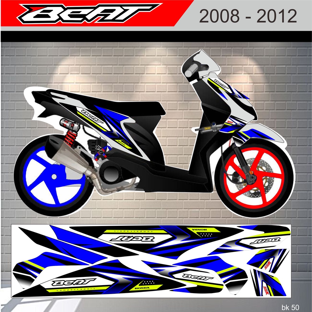 STRIPING STIKER HONDA BEAT KARBU VARIASI RACING BIKIN KEREN MOTOR ANDA #honda BEAT KARBU STIKER #hon