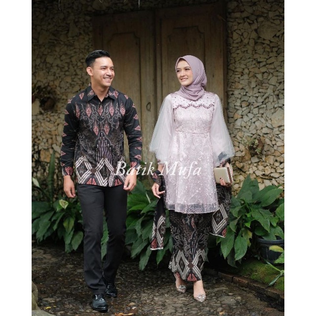 Batik couple Kebaya Luna Rose KEBAYA MODERN Kebaya couple Kebaya untuk lamaran wisuda