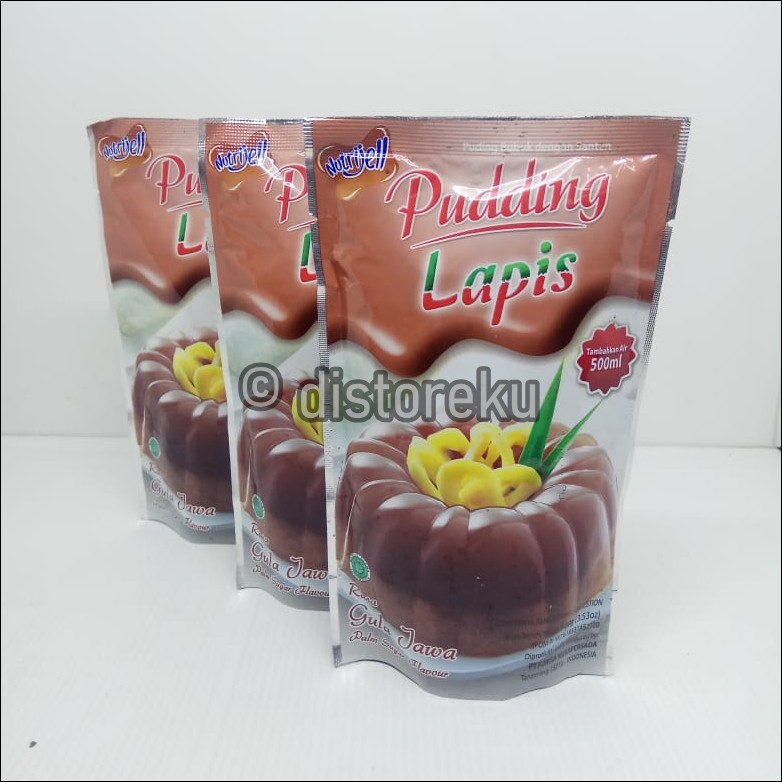 nutrijel PUDING lapis rasa GULAJAWA palm sugar flavour 100gr (3.53oz)