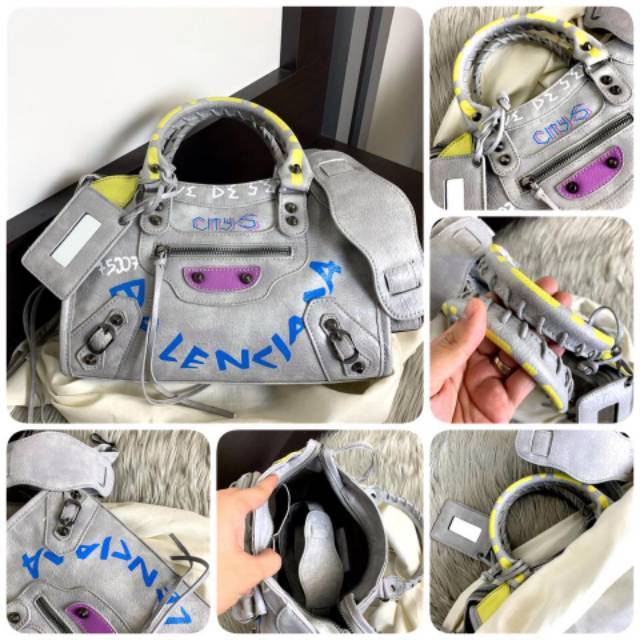 BALENCIAGA City Graffiti Medium Bag K143-2 VR TAS FASHION WANITA IMPORT MURAH BEST SELLER TERLARIS